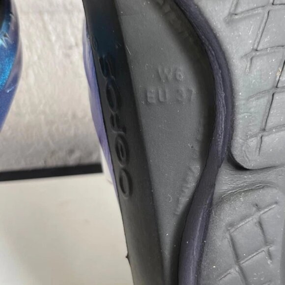 OOFOS OOlala Luxe Recovery Flip Flop Thong Sandal Atlantis Blue Women 37 EU/6 US - Picture 11 of 11